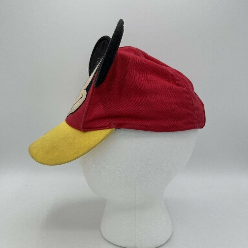 Disney Parks Mickey Mouse Red Hat With Ears Baseball Cap Toddler Embroidered - Picture 4 of 6